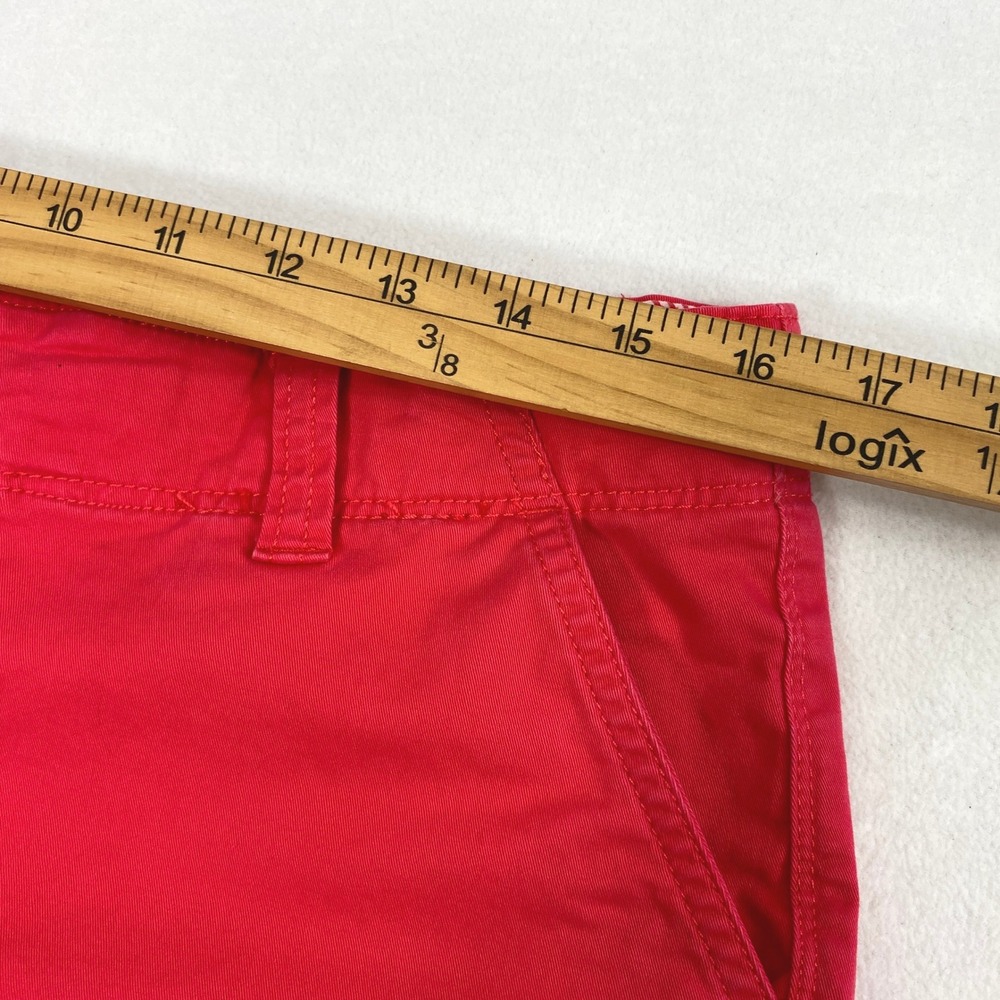 Crown & Ivy Ankle Pants Womens 10 Red Chino Straight Mid Rise Stretch Cropped - Picture 7 of 11